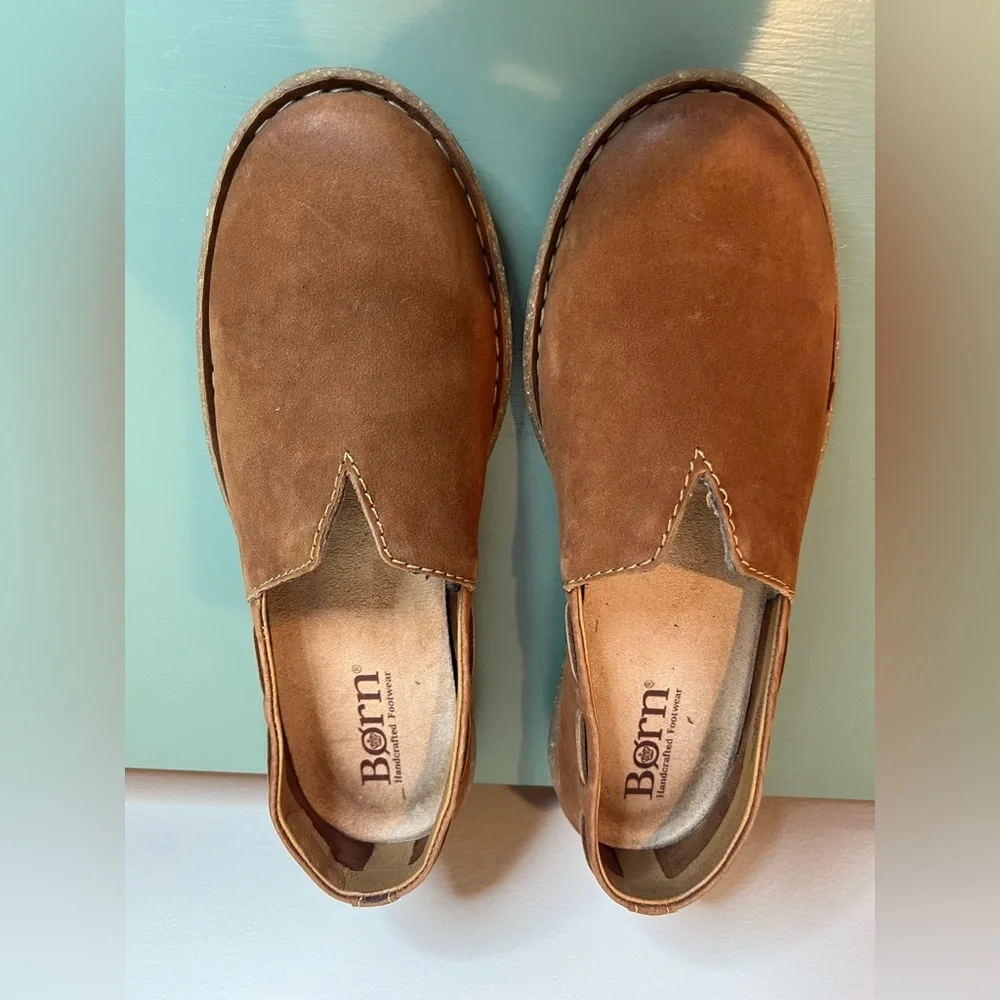 Born Naya Loafers Womens Size 9 Brown Suede Slip On Casual Comfort Shoes - Picture 3 of 8
